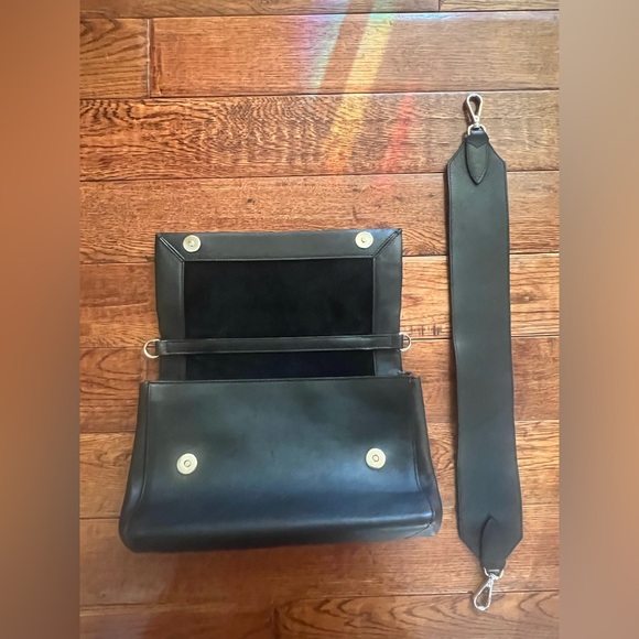 MaxMara Shoulder Bag Napa Leather Animal Print Black Small - Picture 12 of 16